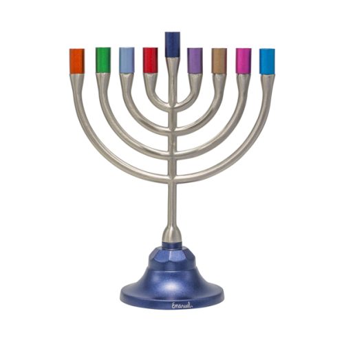 חנוכיית קנים צבעונית