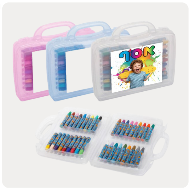 36 צבעי פנדה צבעוניים במזוודה קשיחה